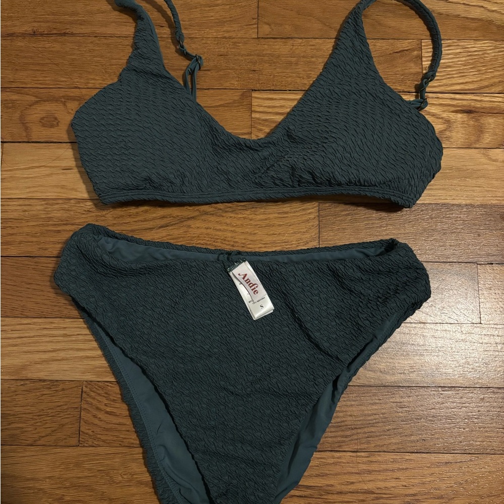 Andie Swim Textured Bikini Set